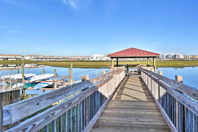4184 Paragraph Dr, Kissimmee, FL 34746 - dock featuring a gazebo and a water view