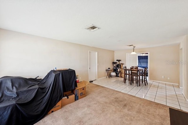 2822 Fulford St, Deltona, FL 32738 - living area with light tile patterned flooring and light carpet