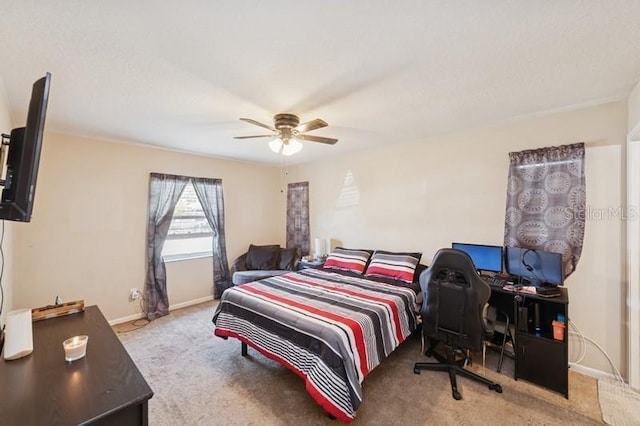 2822 Fulford St, Deltona, FL 32738 - carpeted bedroom featuring ceiling fan and a desk