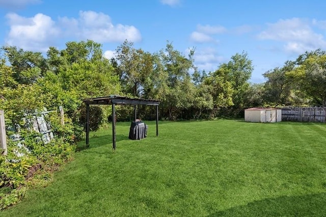 2822 Fulford St, Deltona, FL 32738 - view of yard with a shed