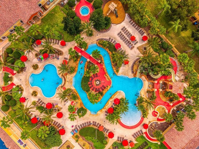 3725 Calabria Ave, Davenport, FL 33897 - bird's eye view of a pool area