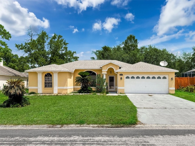 7337 Cone Shell Dr, Spring Hill, FL 34607 - single story home featuring stucco siding, concrete driveway, and a garage