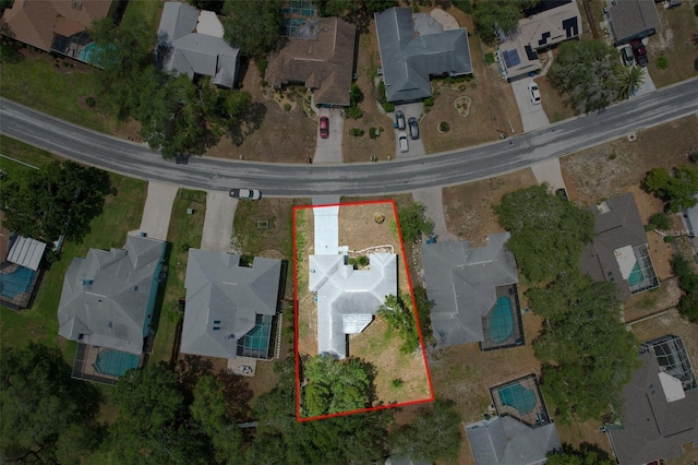 7337 Cone Shell Dr, Spring Hill, FL 34607 - aerial view of residential area with property parcel outlined
