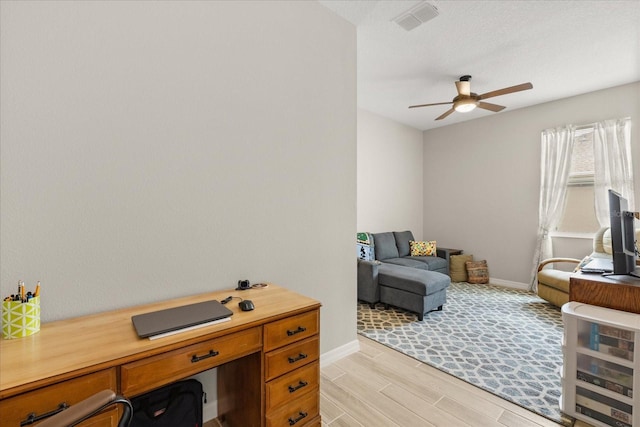 9846 SW 106th Ct, Ocala, F, Ocala, FL 34481 - office space featuring ceiling fan and light wood-style floors