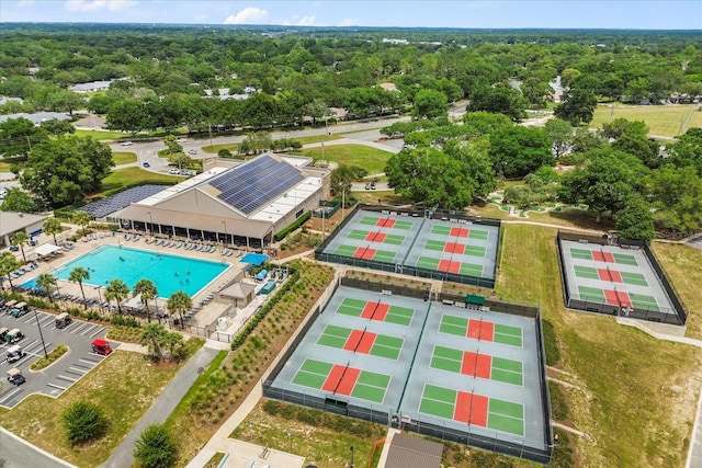 9846 SW 106th Ct, Ocala, F, Ocala, FL 34481 - drone / aerial view of a pool