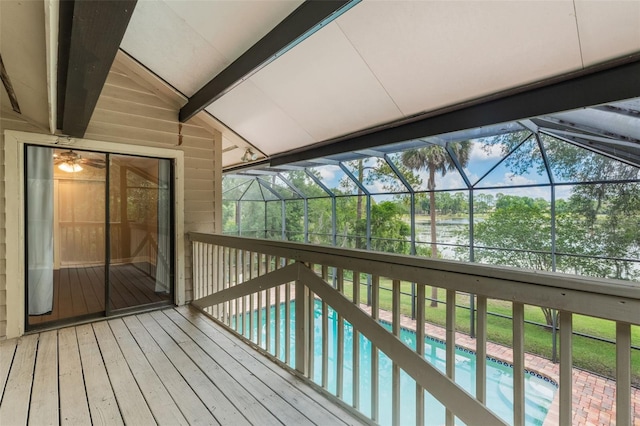 120 E Greentree Ln, Lake Mary, FL 32746 - wooden terrace with an outdoor pool