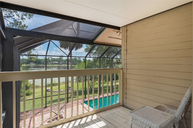 120 E Greentree Ln, Lake Mary, FL 32746 - sunroom featuring a water view