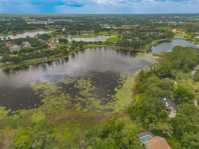 120 E Greentree Ln, Lake Mary, FL 32746 - aerial overview of property's location featuring a nearby body of water and a tree filled landscape