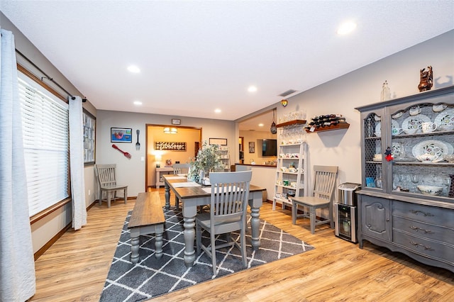 493 Princewood Dr, Deland, FL 32724 - dining area featuring light wood finished floors, recessed lighting, and baseboards