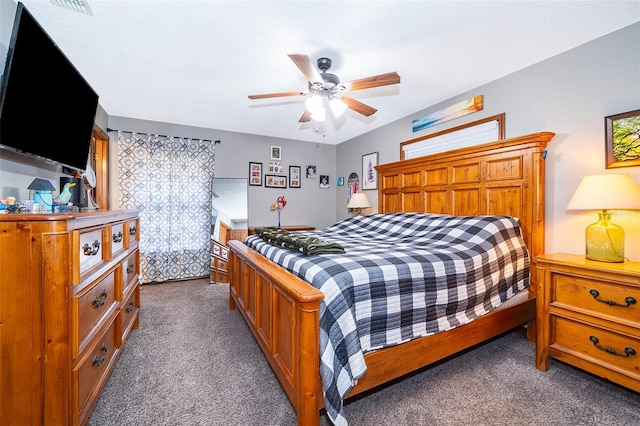 493 Princewood Dr, Deland, FL 32724 - bedroom with carpet and a ceiling fan
