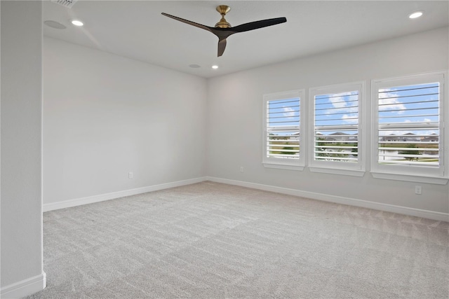 13323 Panama Beach Ct, Orlando, FL 32827 - carpeted empty room with a ceiling fan, baseboards, and recessed lighting