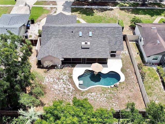 5724 Pitch Pine Dr, Orlando, FL 32819 - view from above of property with a pool area