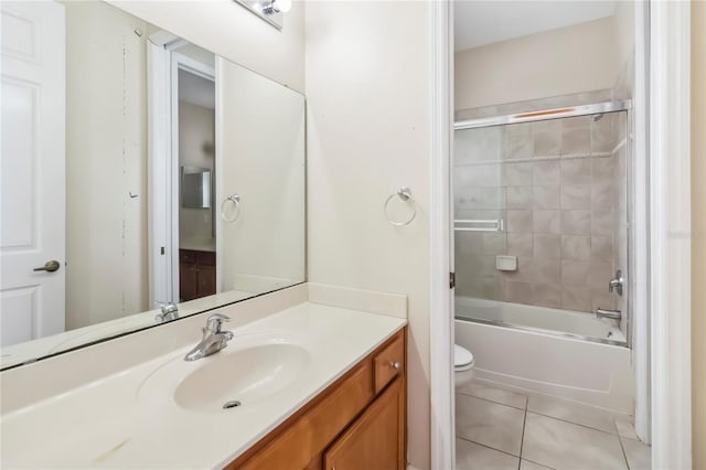 1429 Arbitus Cir, Oviedo, FL 32765 - bathroom with tile patterned flooring, vanity, toilet, and shower / bathtub combination