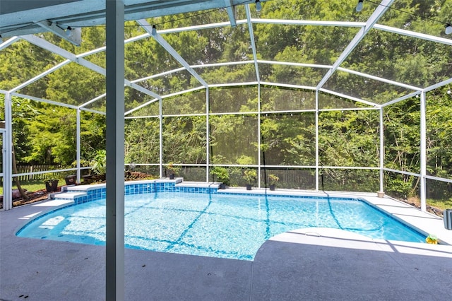 10743 Fairhaven Way, Orlando, FL 32825 - outdoor pool with glass enclosure and a patio