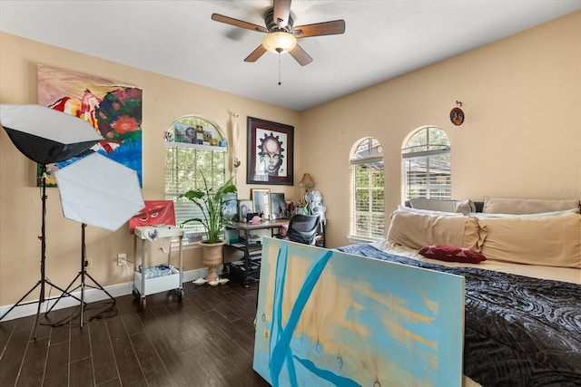 173 Villa Di Este Ter Unit 209, Lake Mary, FL 32746 - interior space with ceiling fan, wood finished floors, and baseboards