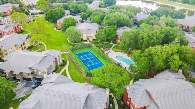 173 Villa Di Este Ter Unit 209, Lake Mary, FL 32746 - aerial view of residential area with a pool area and a large body of water