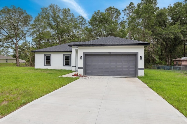 8944 N Pitcairn Way, Citrus Springs, FL 34434 - view of front of home featuring stucco siding, driveway, an attached garage, and roof with shingles