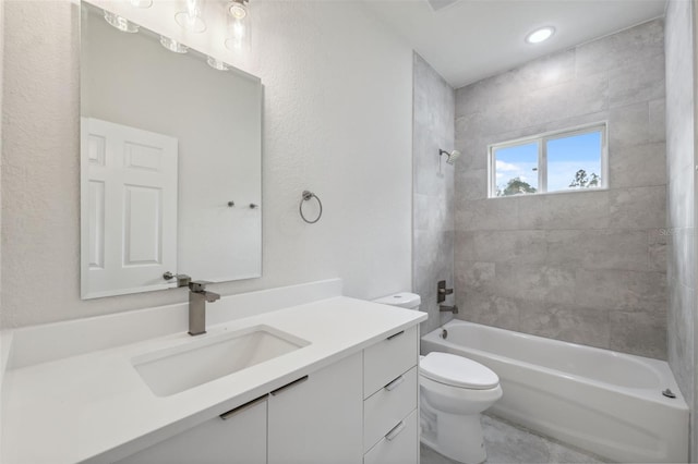 8944 N Pitcairn Way, Citrus Springs, FL 34434 - bathroom with toilet, vanity, and shower / tub combination