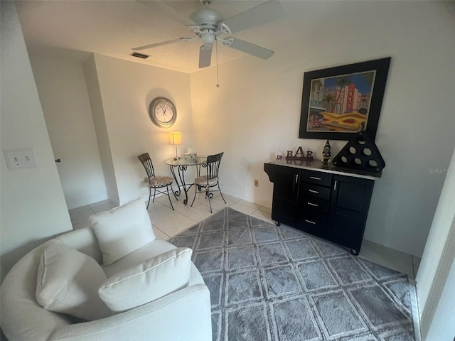 2426 Windward Way, Winter Park, FL 32792 - living room featuring light tile patterned flooring and ceiling fan