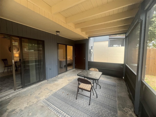 2426 Windward Way, Winter Park, FL 32792 - sunroom with beamed ceiling