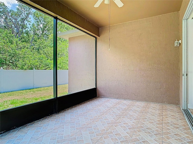 6843 Cherry Grove Cir, Orlando, FL 32809 - unfurnished sunroom featuring ceiling fan