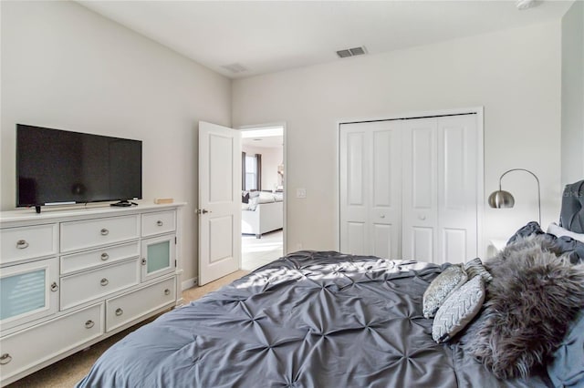 4740 Sleepy Hollow Dr, Kissimmee, FL 34746 - bedroom with a closet and light carpet