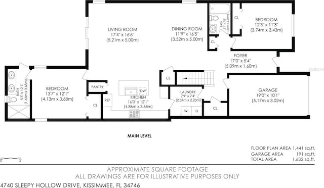 4740 Sleepy Hollow Dr, Kissimmee, FL 34746 - room layout