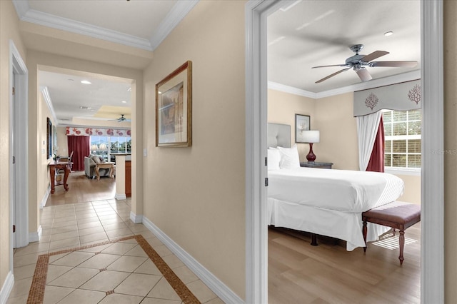 1100 Sunset View Cir Unit 204, Reunion, FL 34747 - hallway with crown molding, baseboards, and recessed lighting