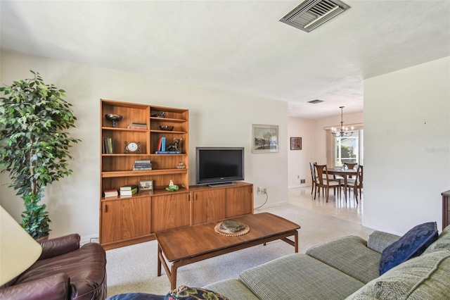 620 Marshall St, Altamonte Springs, FL 32701 - living area featuring a chandelier and baseboards