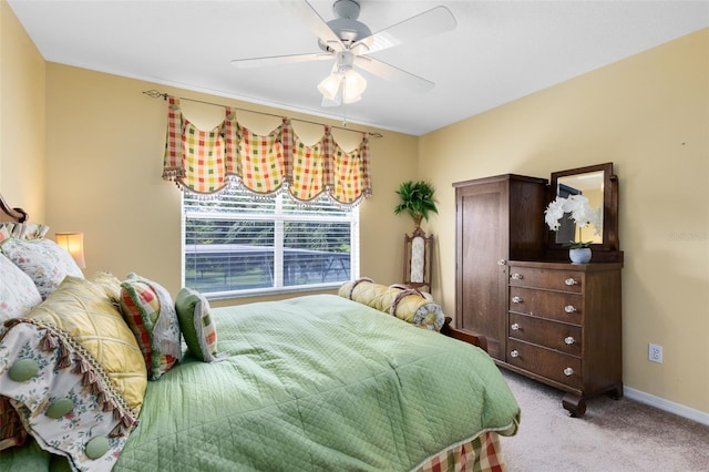 2214 Westbourne Dr, Oviedo, FL 32765 - carpeted bedroom with ceiling fan and baseboards