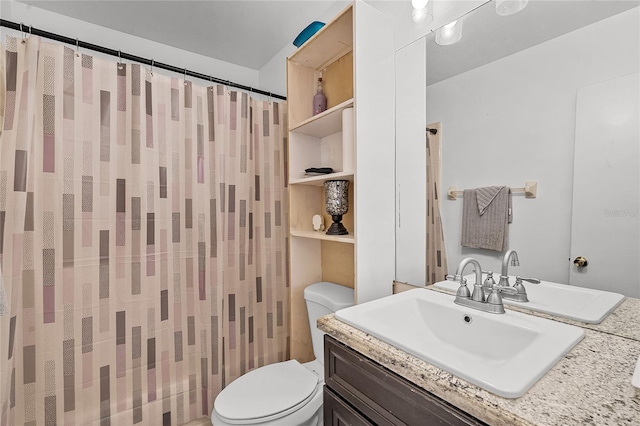 116 Candlewick Ct, Sanford, FL 32771 - full bathroom with toilet, vanity, and a shower with shower curtain