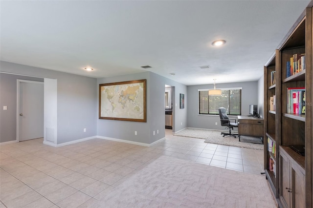 1343 Charlotte St, Altamonte Springs, FL 32701 - unfurnished office with light tile patterned floors, baseboards, and recessed lighting