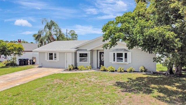 2835 Bongart Rd, Winter Park, FL 32792 - ranch-style home featuring a front lawn, driveway, and a shingled roof