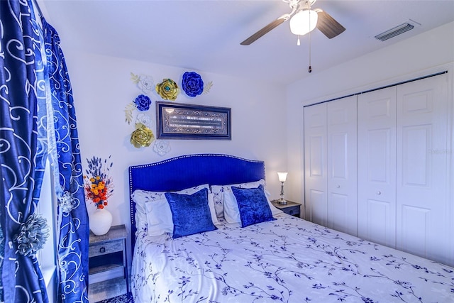 322 Annabelle Way, Davenport, FL 33837 - bedroom featuring a closet and a ceiling fan