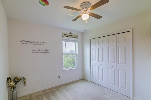 322 Annabelle Way, Davenport, FL 33837 - unfurnished bedroom with carpet floors, a closet, and ceiling fan
