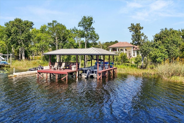 1010 Juliette Blvd, Mount Dora, FL 32757 - dock featuring a water view and view of scattered trees