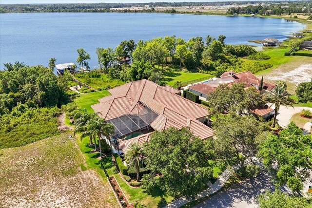 1010 Juliette Blvd, Mount Dora, FL 32757 - view from above of property with a large body of water
