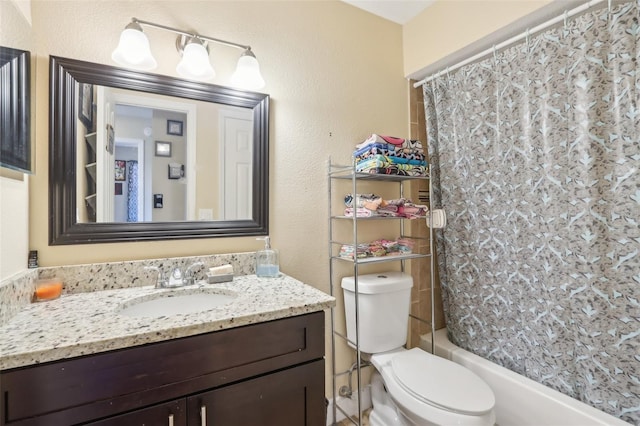 8652 Savory Dr, Orlando, FL 32825 - full bathroom with vanity, toilet, and shower / bath combo
