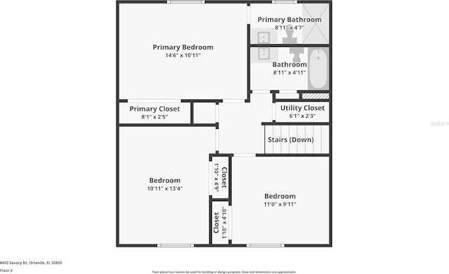 8652 Savory Dr, Orlando, FL 32825 - property floor plan