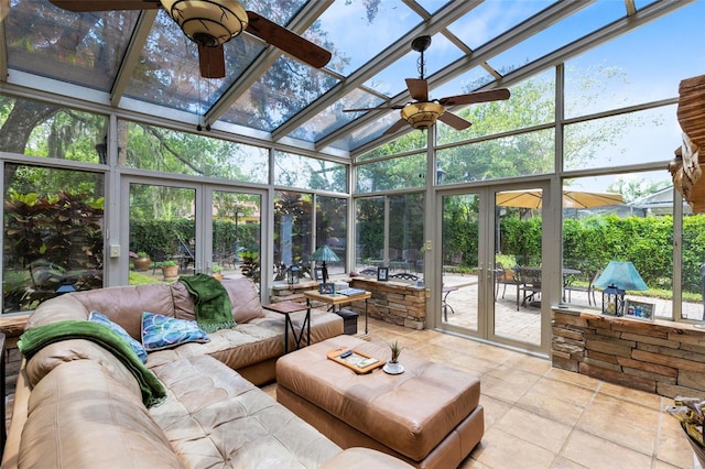 556 Lake Ave, Altamonte Springs, FL 32701 - sunroom / solarium with a ceiling fan and healthy amount of natural light