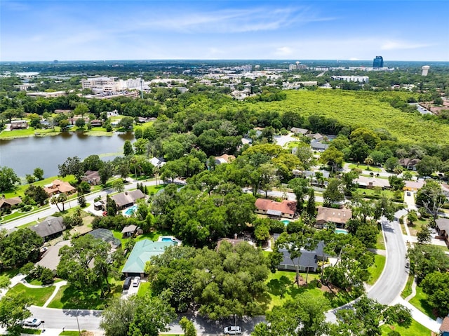 556 Lake Ave, Altamonte Springs, FL 32701 - aerial perspective of suburban area with a nearby body of water and a tree filled landscape