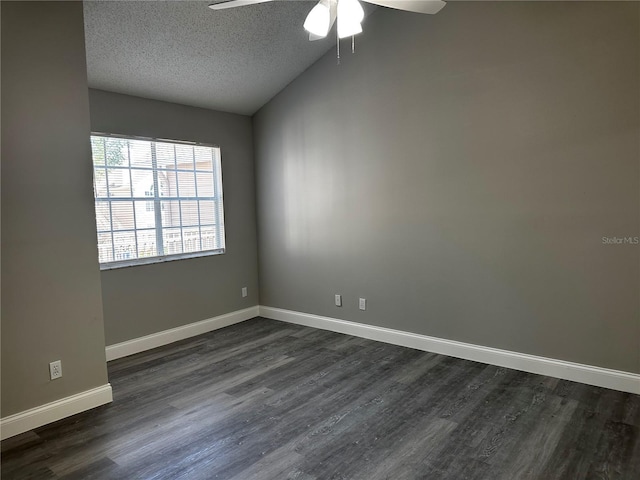 652 Roaring Dr Unit 234, Altamonte Springs, FL 32714 - spare room featuring dark wood-type flooring, a ceiling fan, a textured ceiling, and baseboards