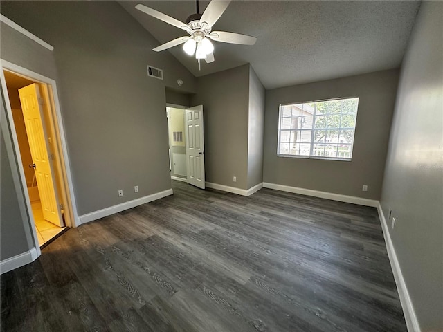 652 Roaring Dr Unit 234, Altamonte Springs, FL 32714 - unfurnished bedroom featuring baseboards, dark wood-type flooring, lofted ceiling, and ceiling fan