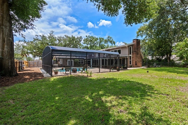 120 Springwood Trl, Altamonte Springs, FL 32714 - back of house with a chimney, a patio, and a lanai