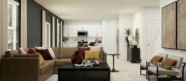 4796 Waltham Forest Dr, Davenport, FL 33837 - living area featuring light carpet