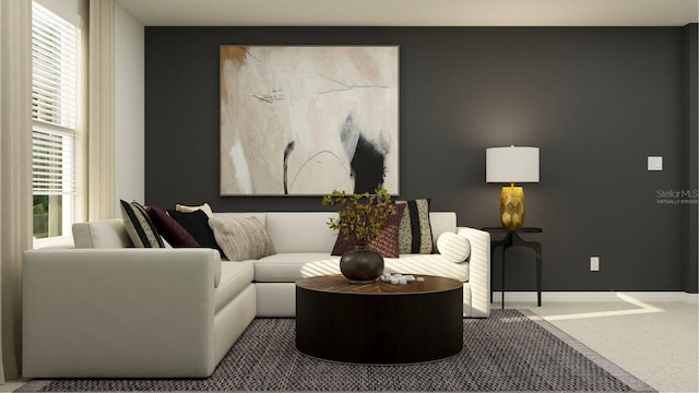 4796 Waltham Forest Dr, Davenport, FL 33837 - living room with carpet flooring and baseboards