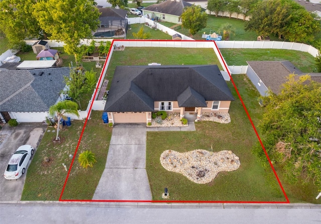 146 Hidden Pointe Ln, Groveland, FL 34736 - aerial view of residential area featuring property boundaries highlighted