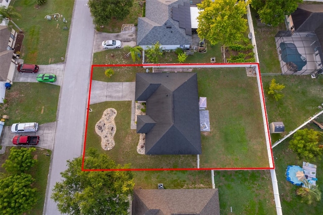 146 Hidden Pointe Ln, Groveland, FL 34736 - aerial view of residential area with property boundaries highlighted