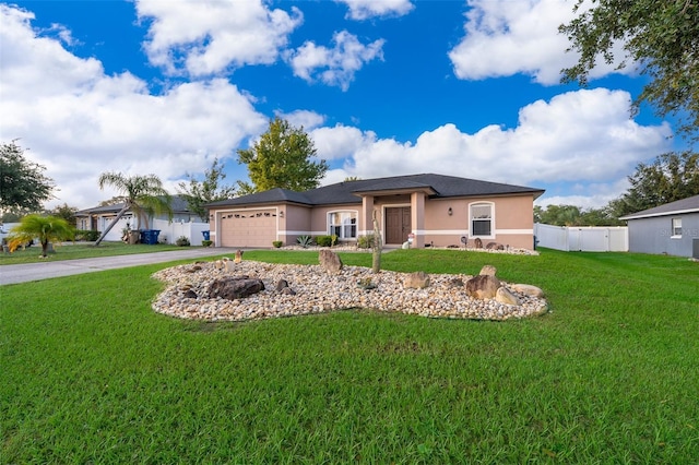 146 Hidden Pointe Ln, Groveland, FL 34736 - view of front of house featuring concrete driveway, stucco siding, and a garage