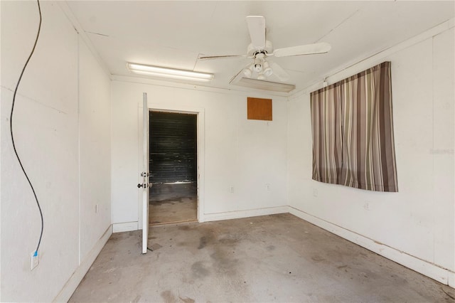 16017 Johns Lake Rd, Clermont, FL 34711 - spare room featuring concrete floors and ceiling fan